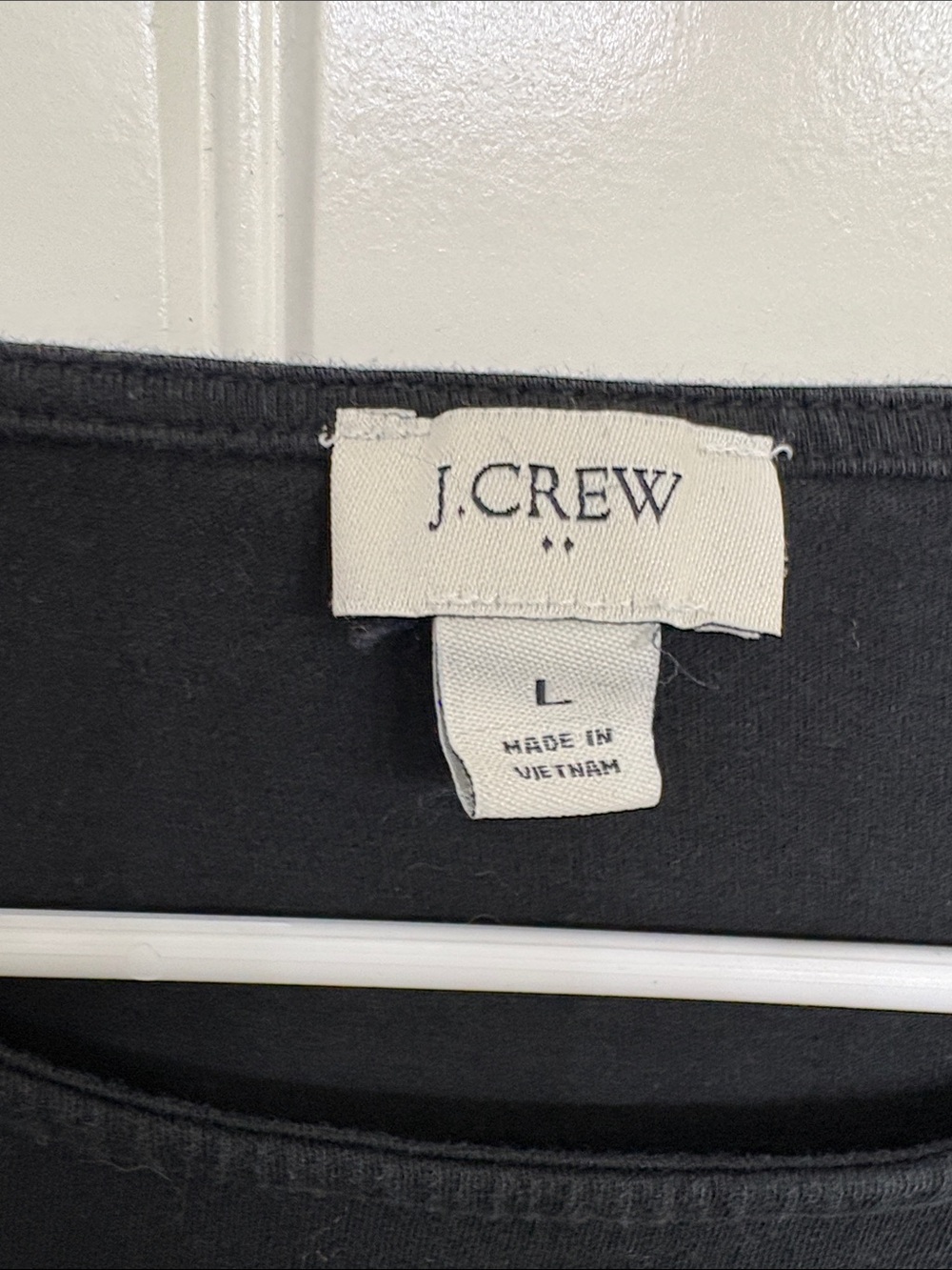J. Crew Black Ruffle-Trim Long Sleeve Top mixed media - Picture 5 of 8